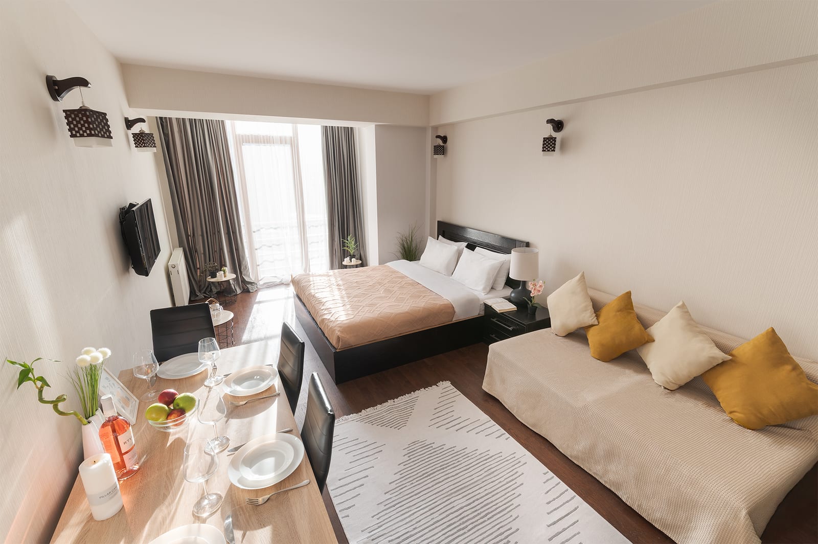 Studio 322 apartment interior in New Gudauri