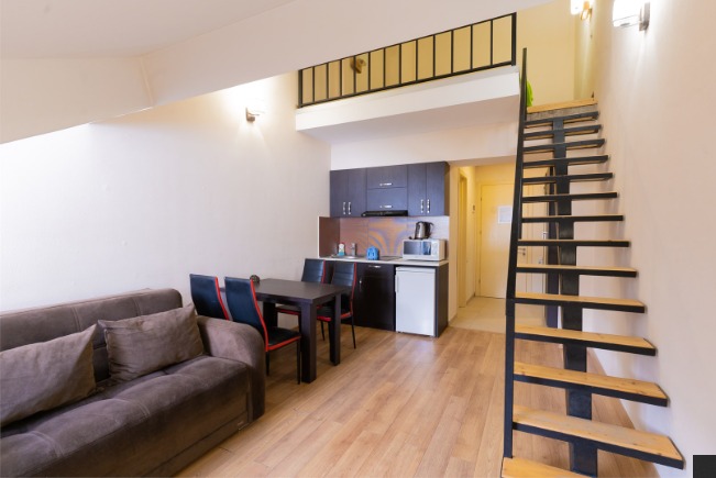 Duplex 404 apartment interior in New Gudauri