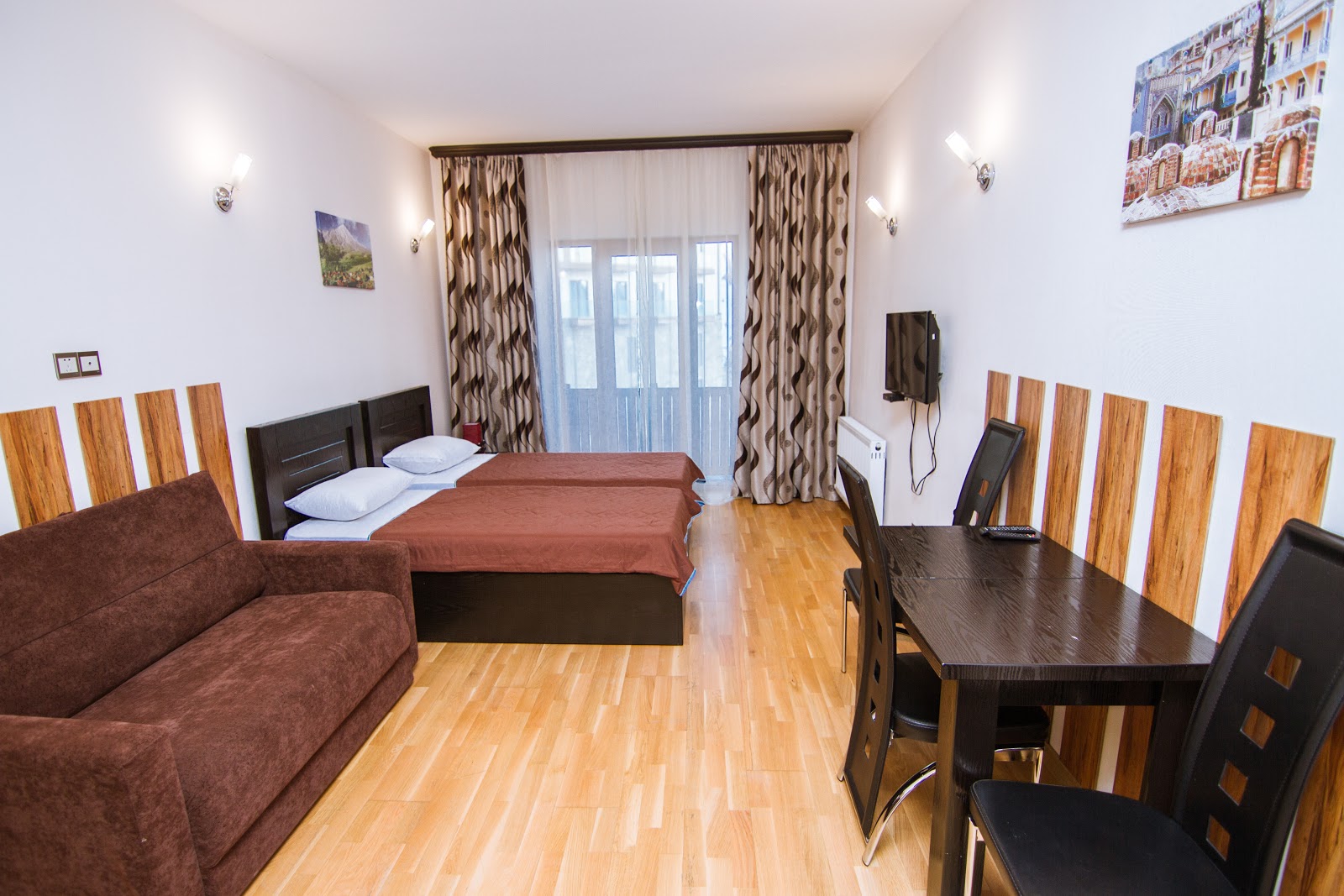 Studio with balcony 112 apartment interior in New Gudauri