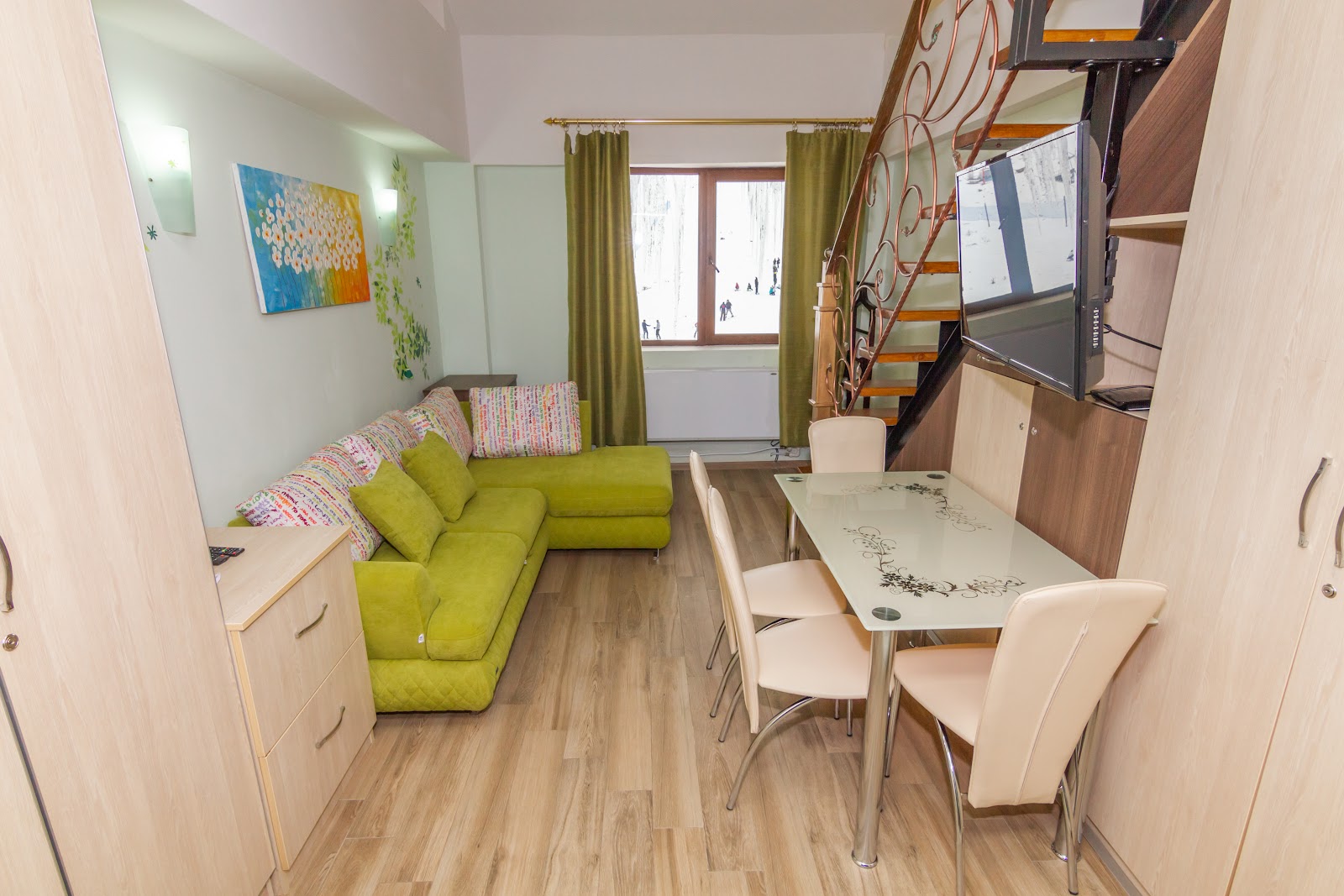 Duplex with mountain view  35 apartment interior in New Gudauri
