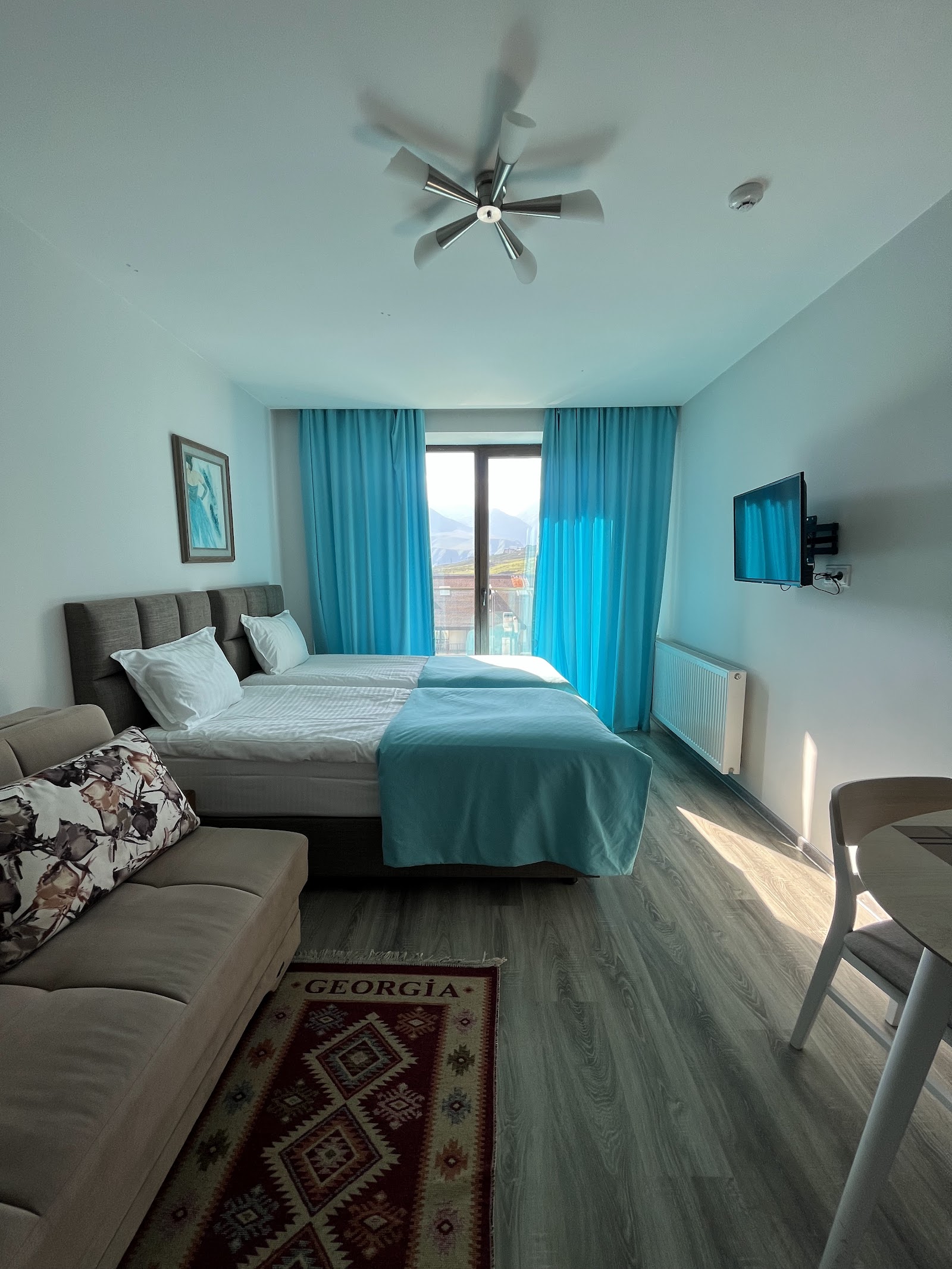 Studio with mountain view and balcony 515 apartment interior in New Gudauri