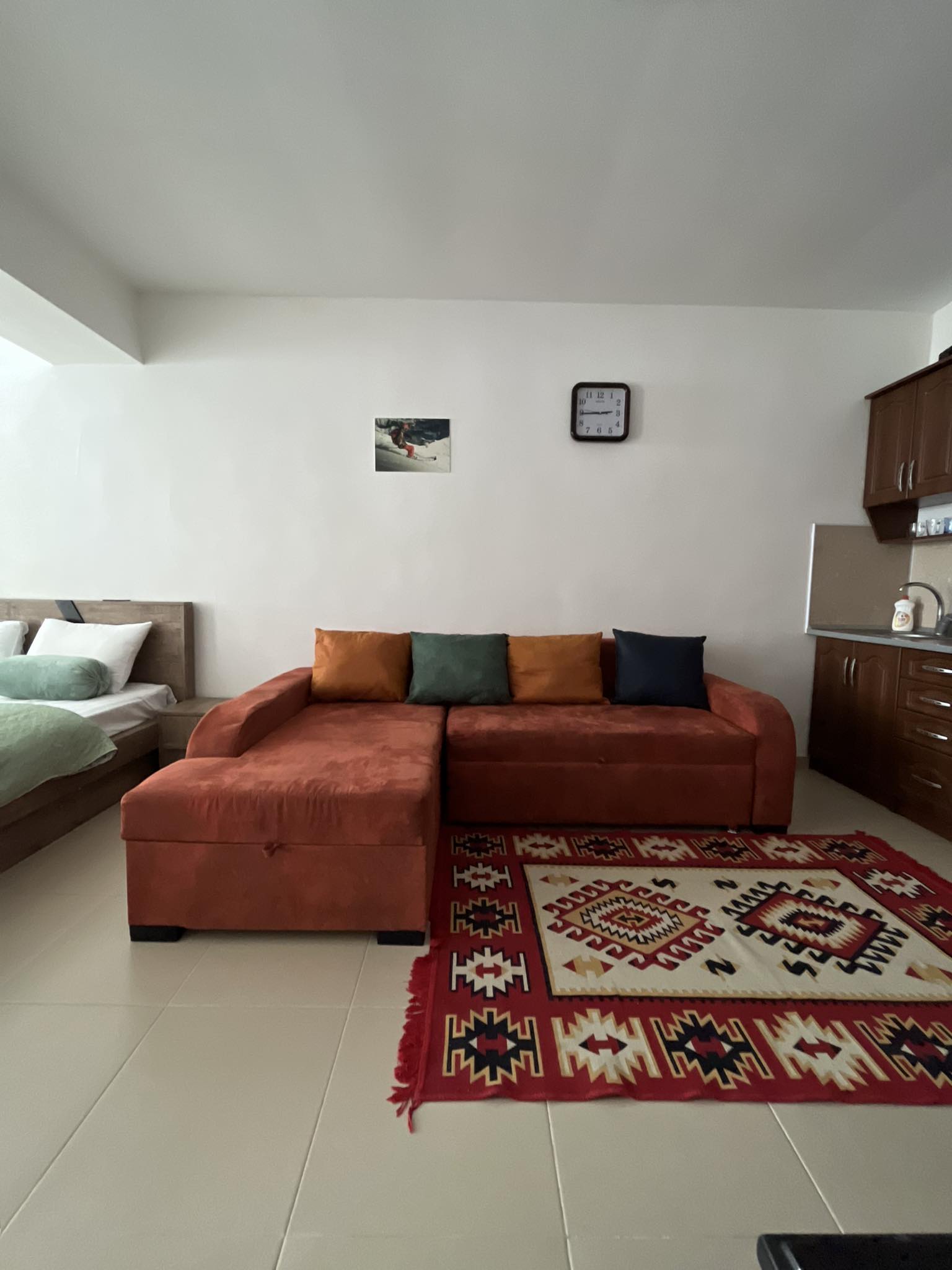 Big studio with mountain view and balcony 4 apartment interior in New Gudauri