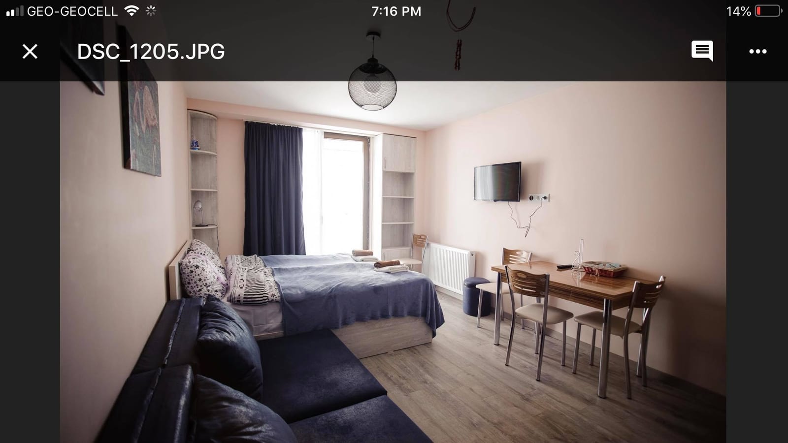 Studio with mountain view and balcony 539 apartment interior in New Gudauri